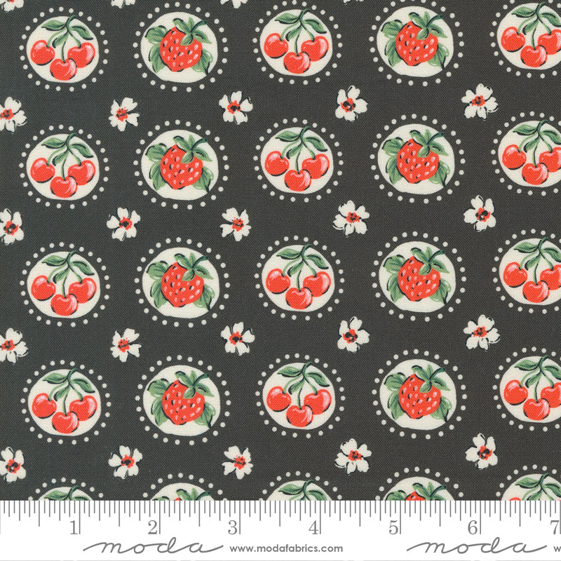 Julia - Strawberry in Granite | Quilting Cotton