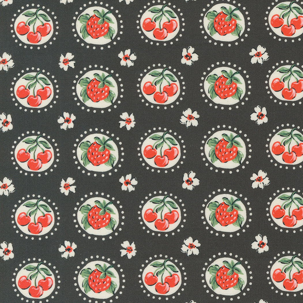 Julia - Strawberry in Granite | Quilting Cotton