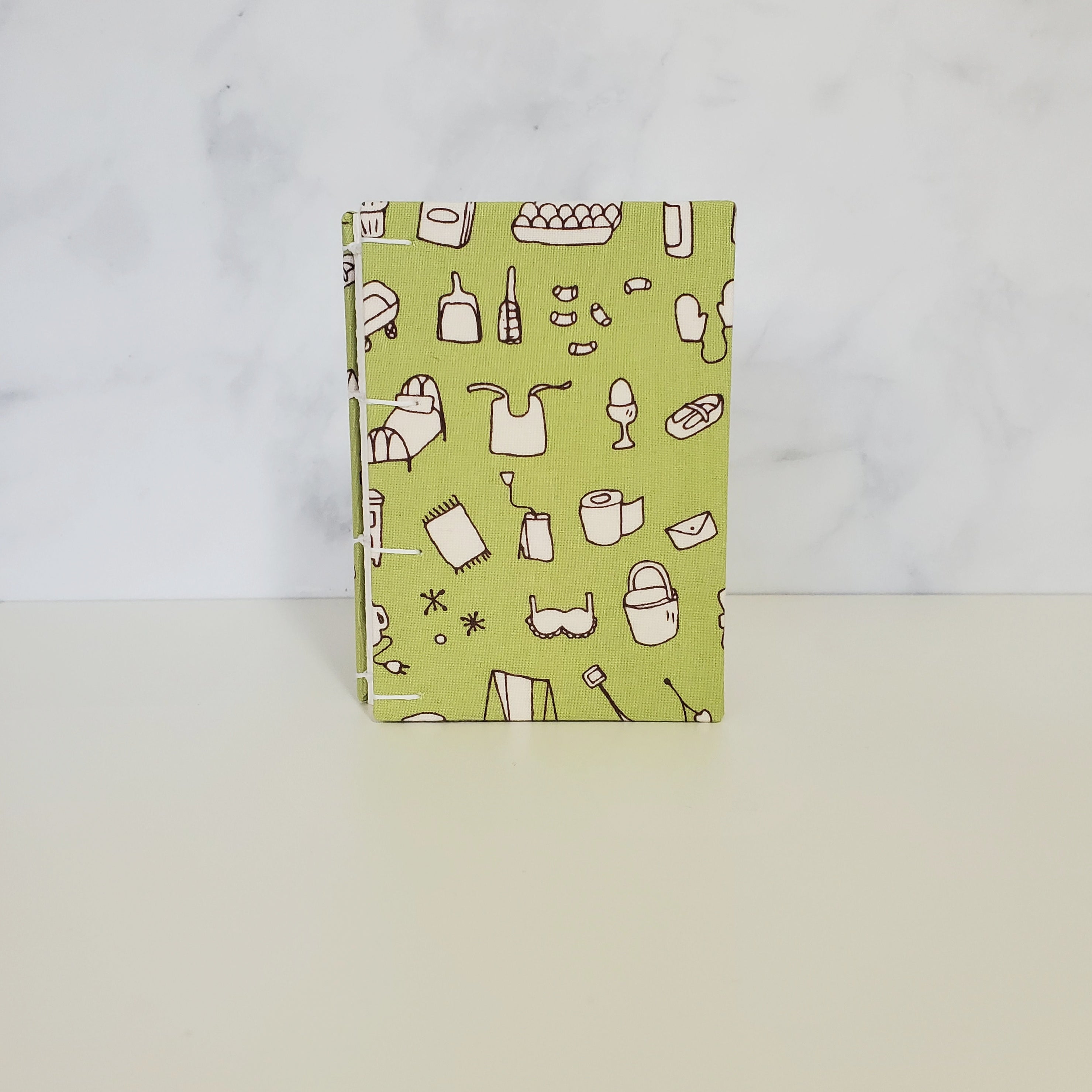 Handmade Mini Watercolor Sketchbook | 100% Cotton Paper | Daily Life in Pistachio - LIMITED EDITION