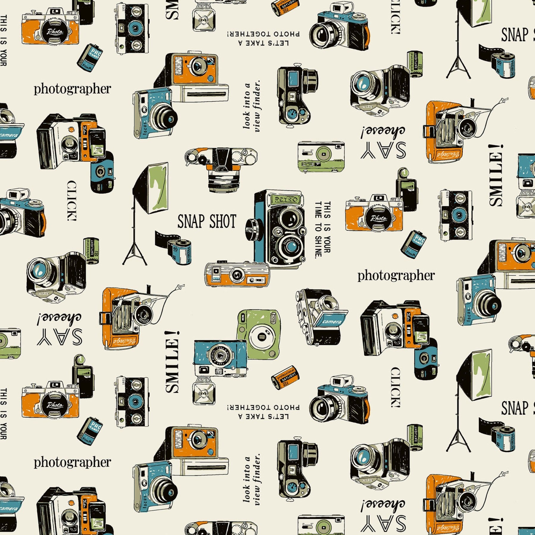 Travel with Camera in White | Oxford Cotton