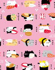 Wa Monogatari - Sushi Cat in Pink | Dobby Cotton