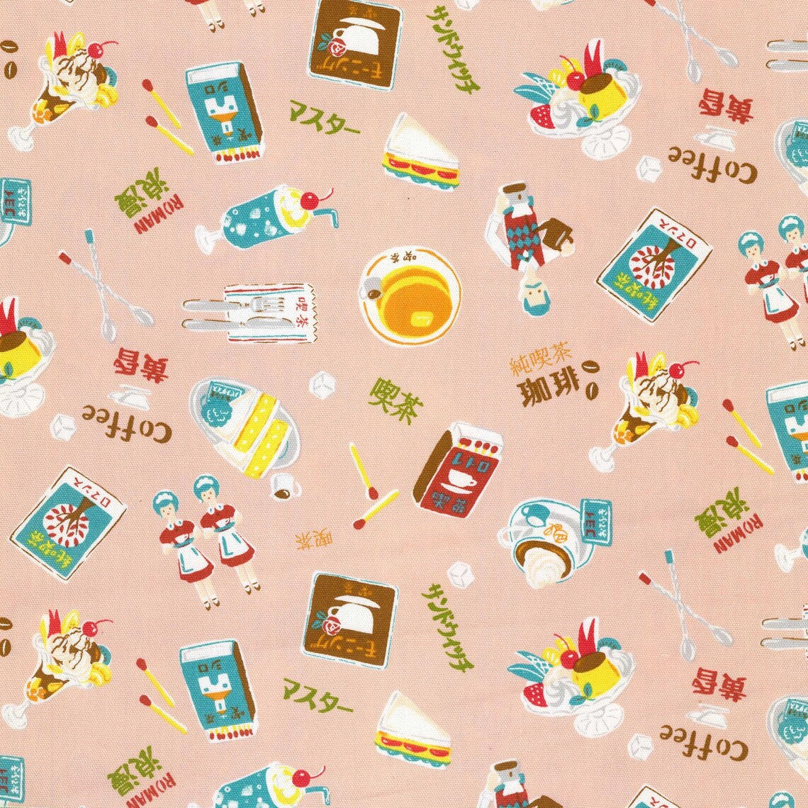 Hokkori Café in Pink | Oxford Cotton