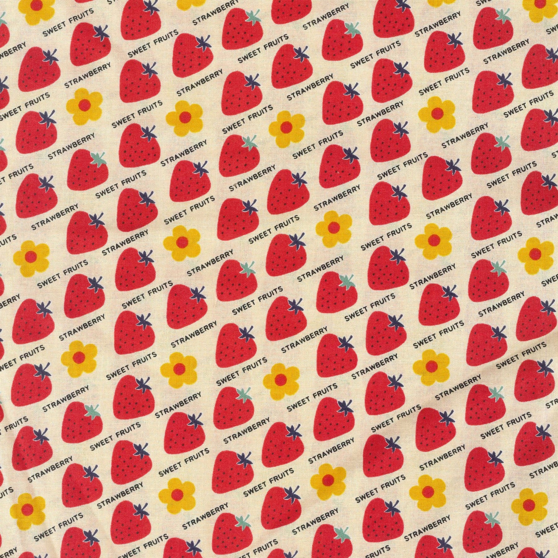 Utakata Retro - Strawberry Red | Sheeting Cotton