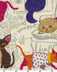 Powerful Animal - Country Cats in Natural (Large Print) | Cotton Oxford