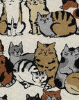 Art Cat - Cat Striped in Natural | Cotton Linen Canvas