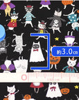 Funny Cats - Halloween in Black | Sheeting Cotton