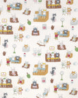 Funny Cats - Sauna in White | Sheeting Cotton