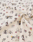 Funny Cat - Love Cats in Natural | Sheeting Cotton