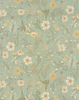 Smokey - Botanical Floral in Green | Oxford Cotton