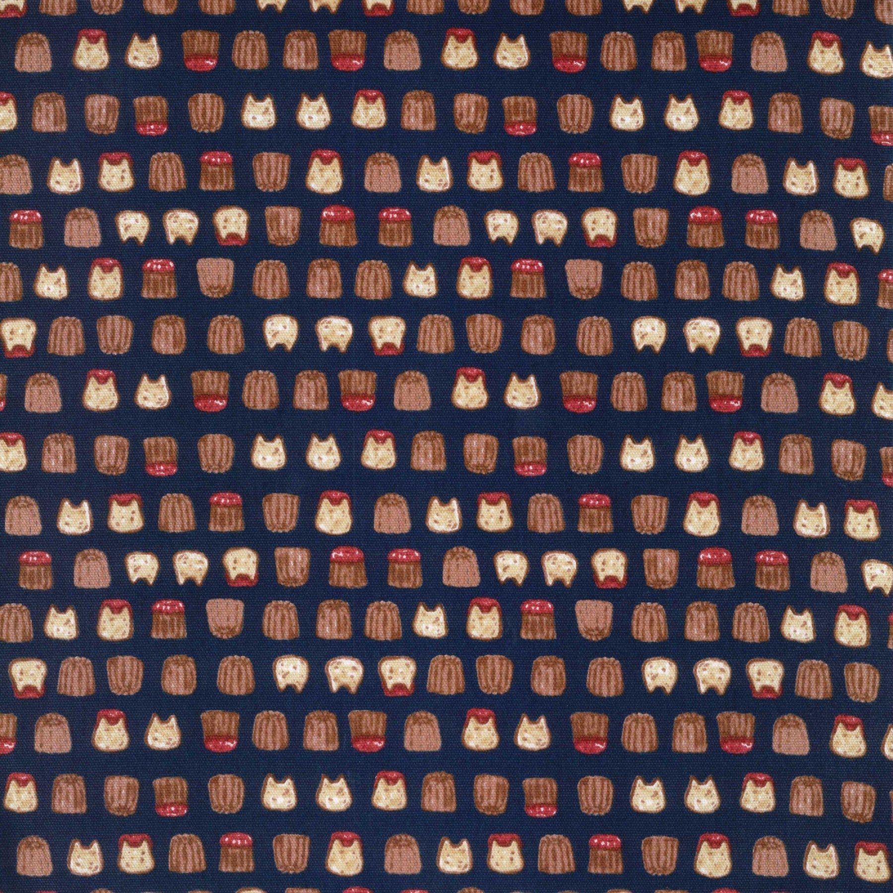 Animal Bread Cat Canelé in Navy | Oxford Cotton