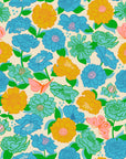 Flowerland - Vintage Floral in Turquoise | Quilting Cotton