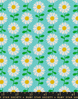 Flowerland - Field of Flowers in Turquoise | Quilting Cotton