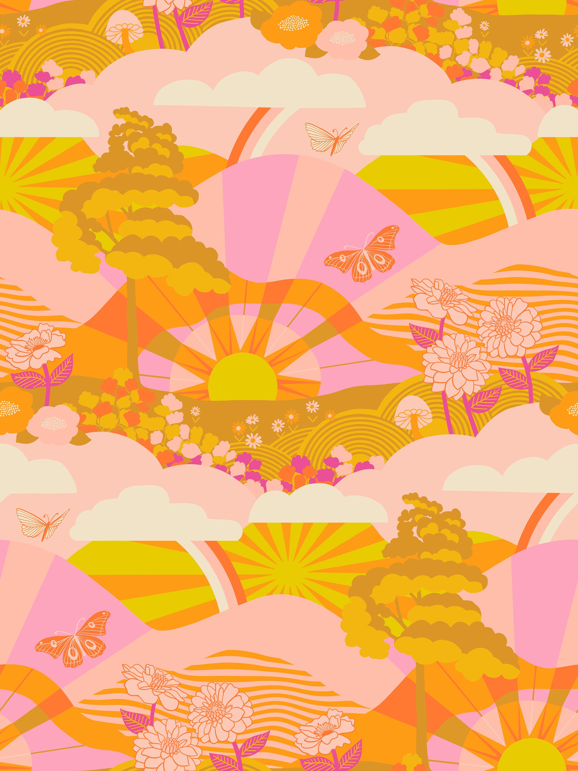 Rise and Shine - Hello Sunshine in Buttercup | Quilting Cotton