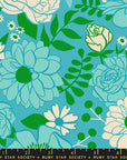 Rise and Shine - Morning Bloom in Turquoise | Quilting Cotton