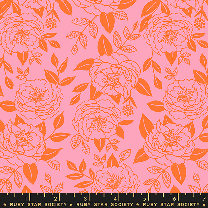 Rise and Shine - Garden Glow in Azalea | Quilting Cotton
