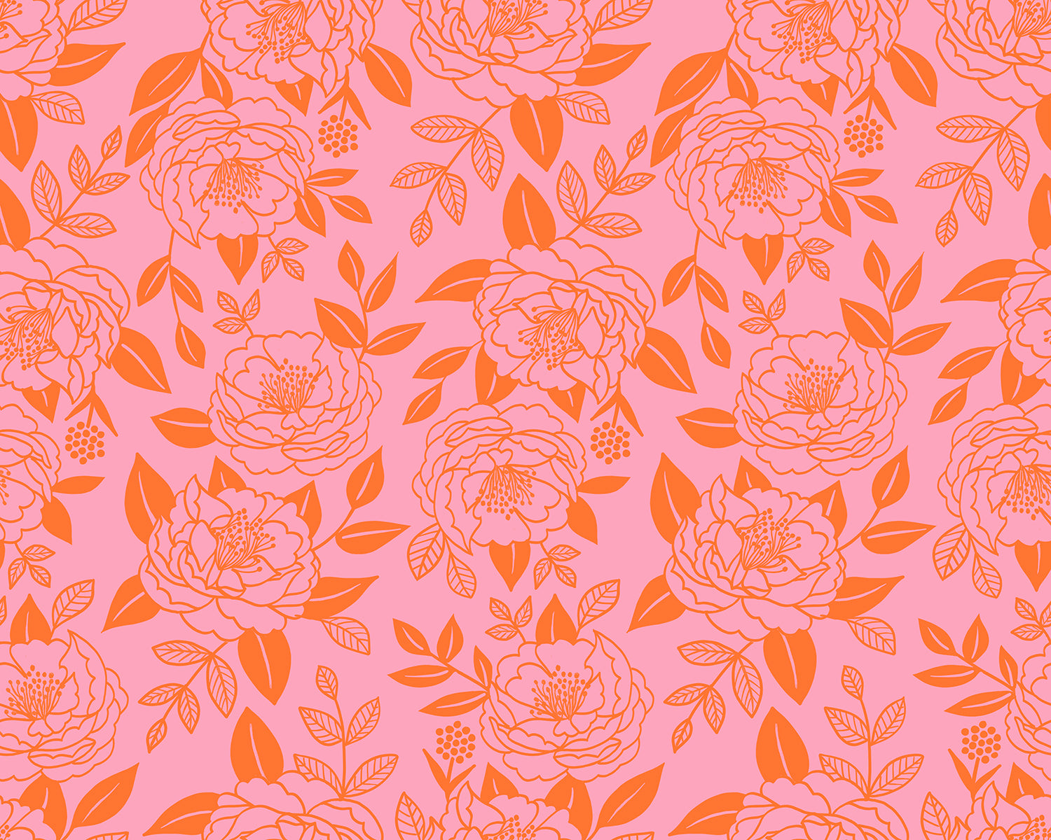 Rise and Shine - Garden Glow in Azalea | Quilting Cotton