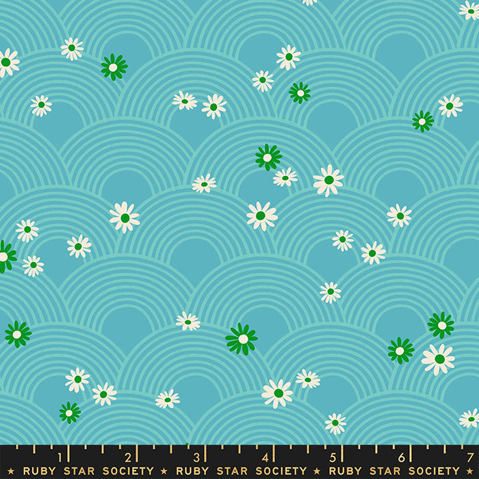 Rise and Shine - Meadow in Turquoise | Quilting Cotton