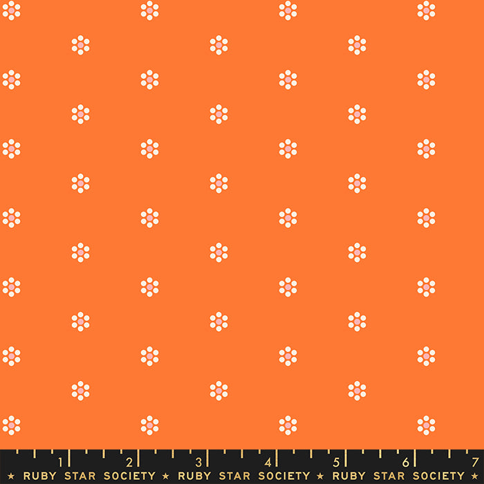 Rise and Shine - Tiny Blooms in Orange | Quilting Cotton