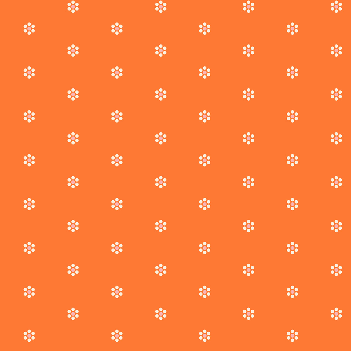 Rise and Shine - Tiny Blooms in Orange | Quilting Cotton