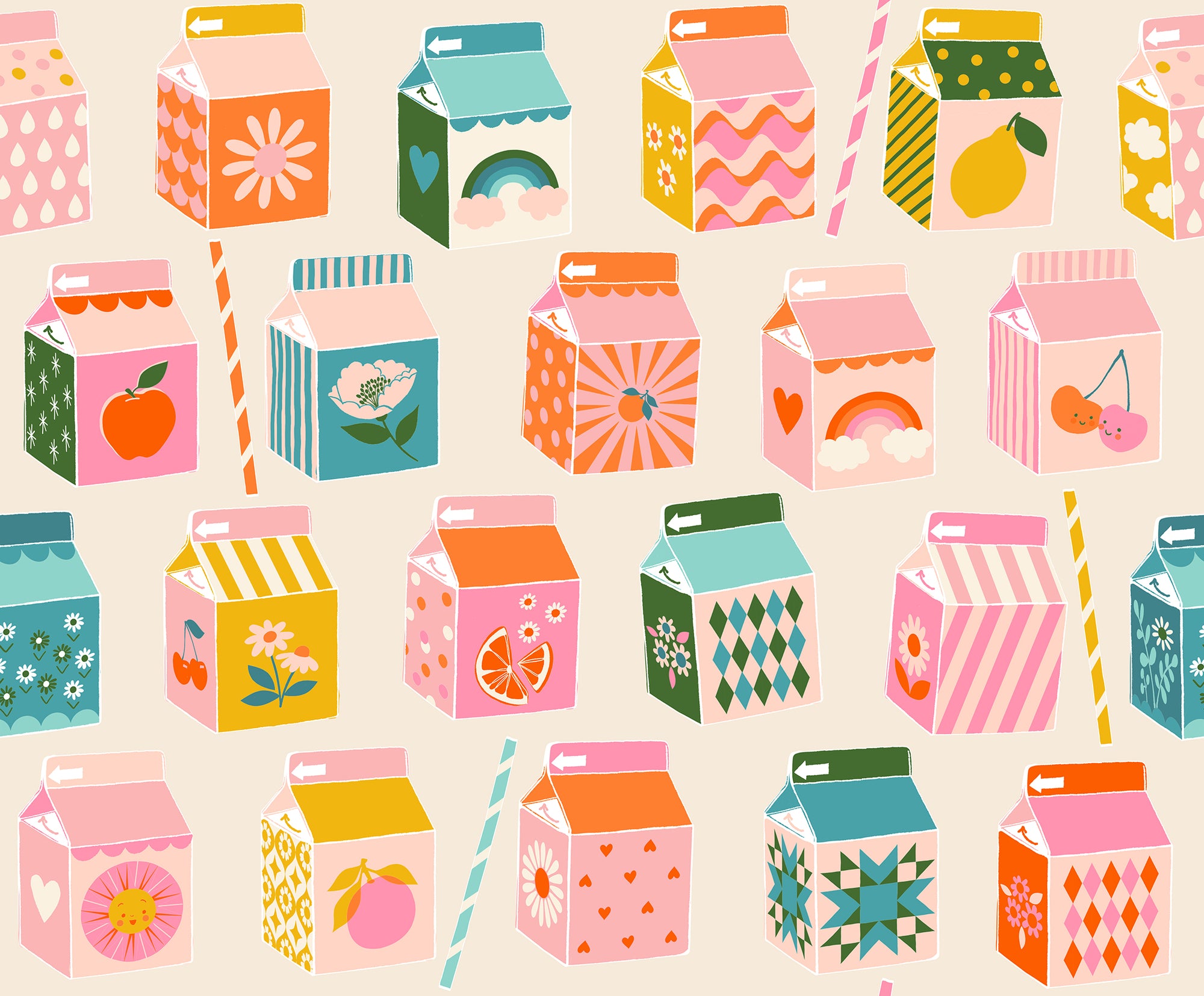 Juicy - Juice Box in Shell | Quilting Cotton