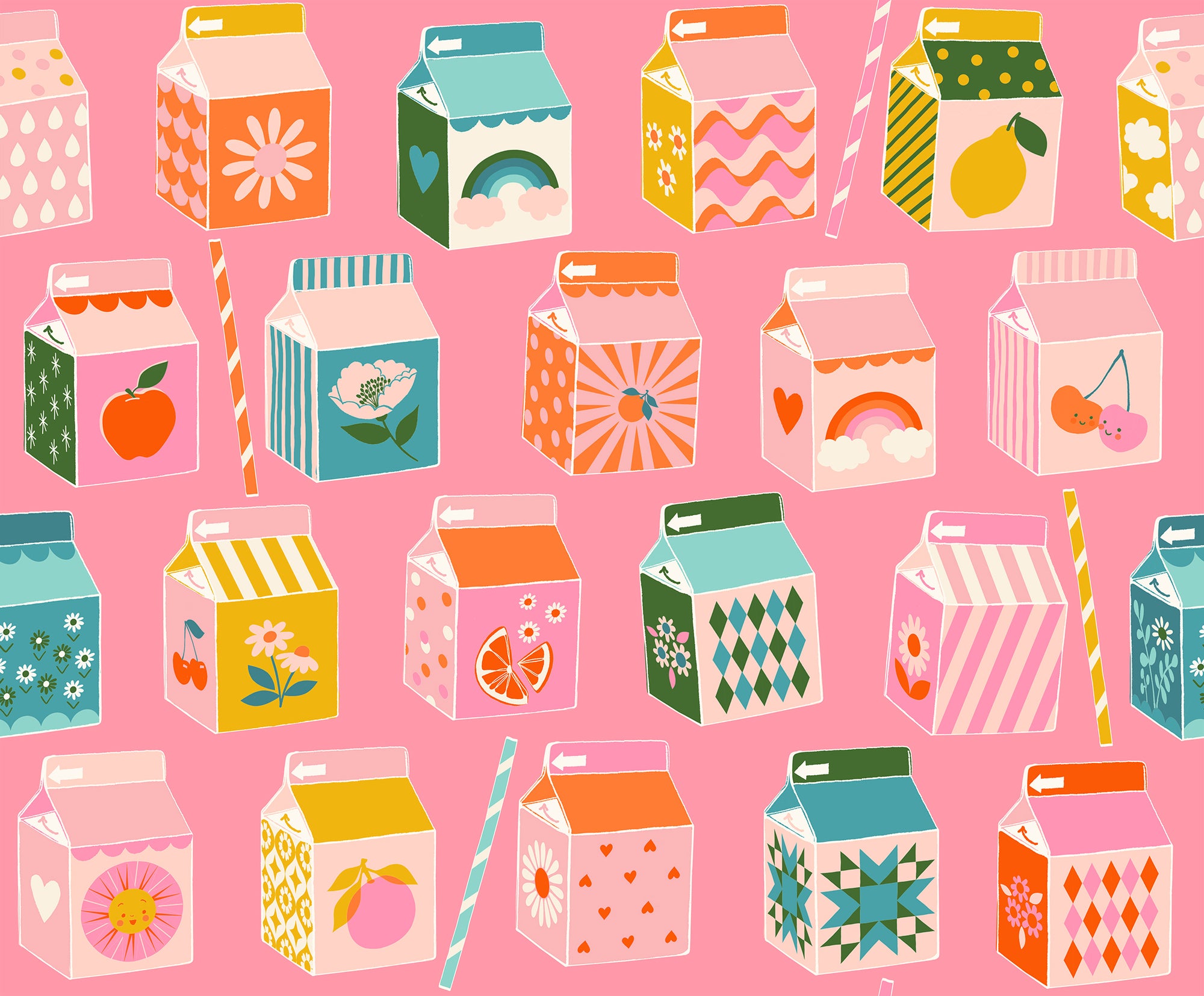 Juicy - Juice Box in Sorbet | Quilting Cotton