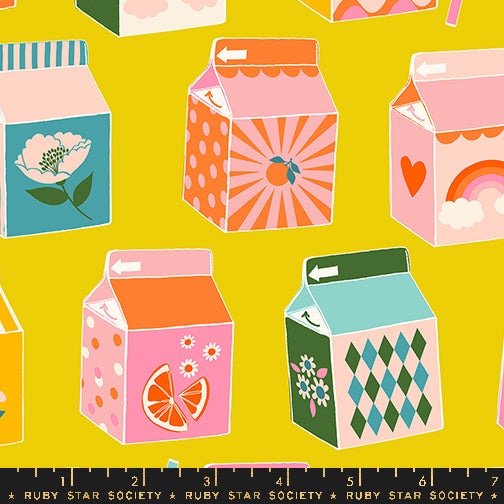 Juicy - Juice Box in Golden Hour | Quilting Cotton