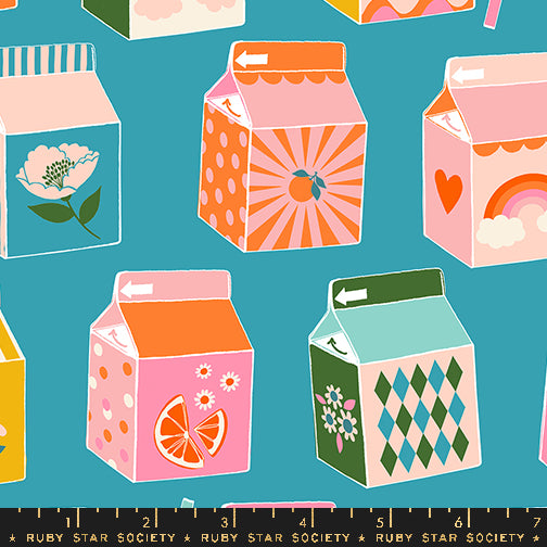 Juicy - Juice Box in Dark Turquoise | Quilting Cotton