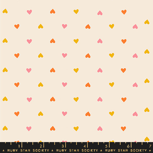 Juicy - Hearts in Multi Color | Quilting Cotton