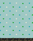 Best Day Ever - Hearts in Turquoise | Quilting Cotton