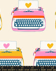 Best Day Ever - Typewriter in Natural | Quilting Cotton