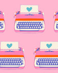 Best Day Ever - Typewriter in Posy | Quilting Cotton