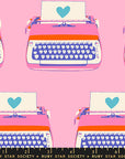 Best Day Ever - Typewriter in Posy | Quilting Cotton