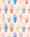 Best Day Ever - Ice Cream in Natural with Metallic | Quilting Cotton