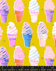 Best Day Ever - Ice Cream in Golden with Metallic | Quilting Cotton