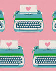 Best Day Ever - Typewriter in Posy | Cotton Linen Canvas