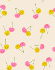 Trinketry - Cherry Friends in Natural | Quilting Cotton