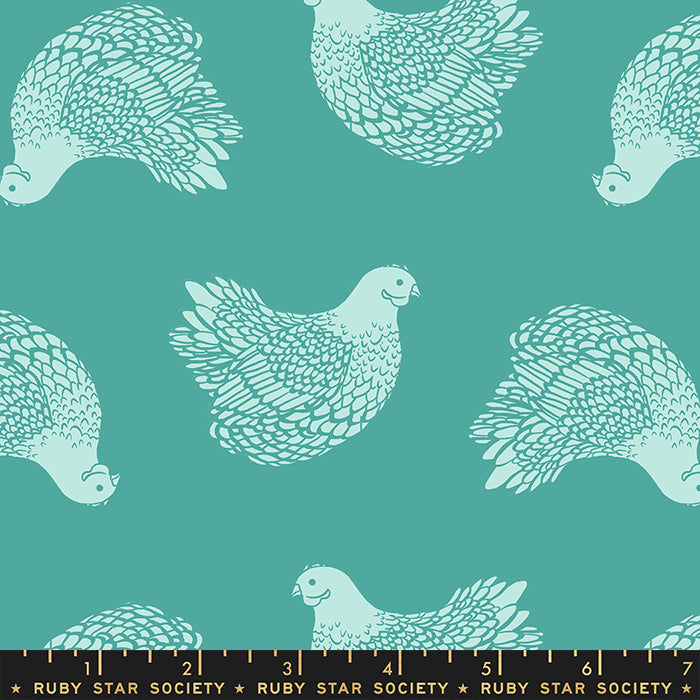 succulent cotton fabric Backyard Chicken in Succulent