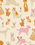 Dog Park - Dog Medley in Shell | Quilting Cotton