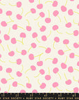 Sugar Cone - Cherries in Flamingo | Quilting Cotton