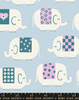 Picture Book - Elephants in Water Blue | Quilting Cotton
