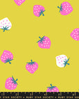 Picture Book - Strawberry Toss in Citron | Quilting Cotton