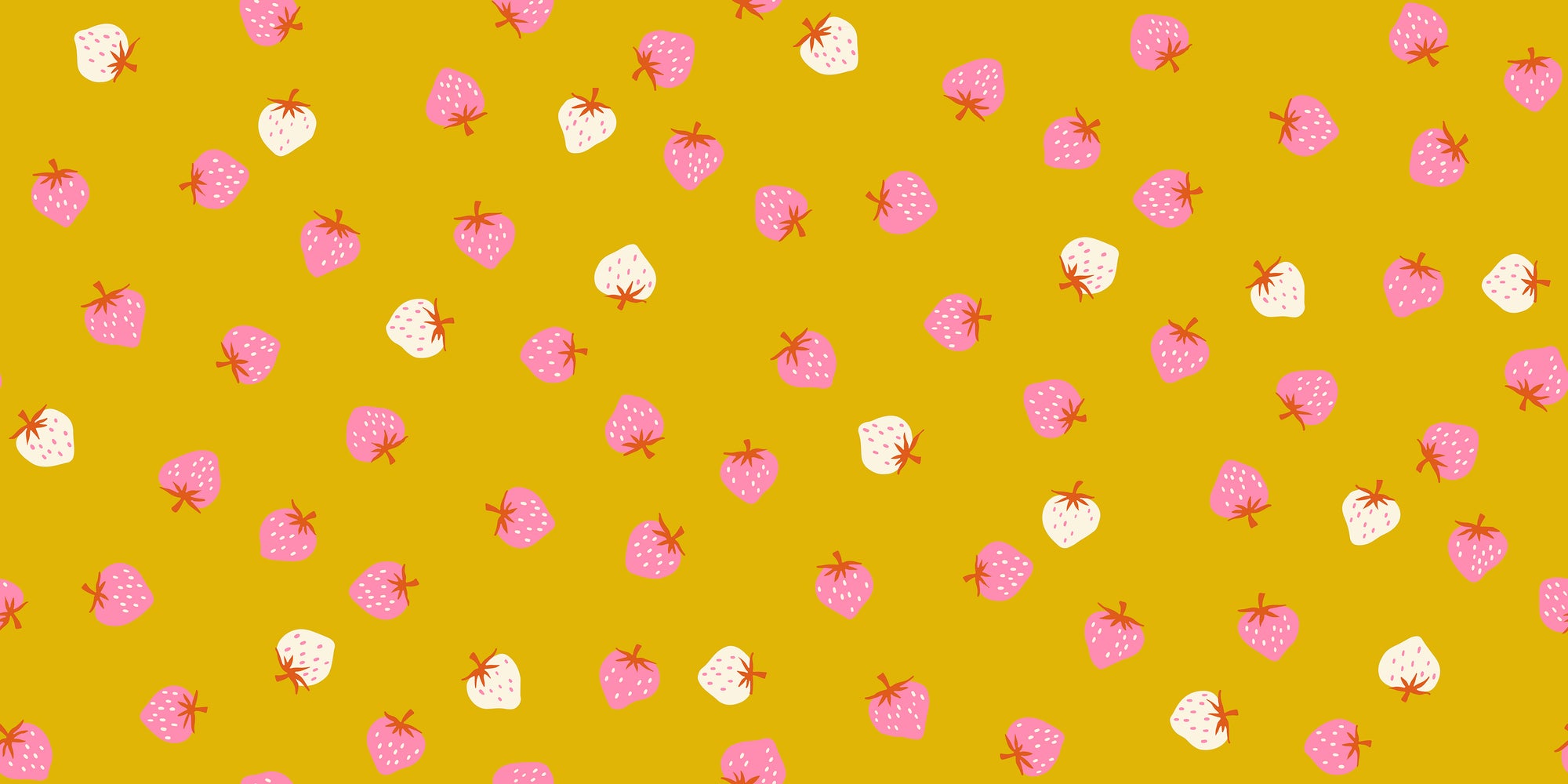 Picture Book - Strawberry Toss in Goldenrod | Quilting Cotton