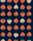 Strawberry - Strawberry in Navy | Cotton Linen Canvas