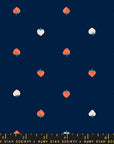 Strawberry - Strawberry in Navy | Cotton Lawn