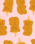Egg and Friends - Honey Bears in Cotton Candy Pink | Quilting Cotton