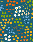 Egg and Friends - Froot in Teal | Quilting Cotton