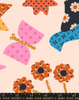 Meadow Star - Applique Menagerie in Peach | Quilting Cotton