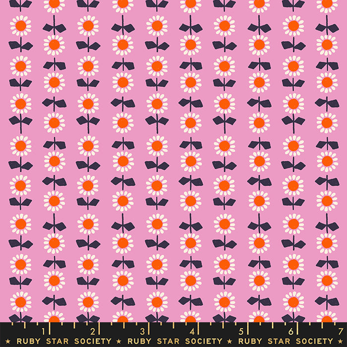 Meadow Star - Bloom in Dark Peony | Quilting Cotton
