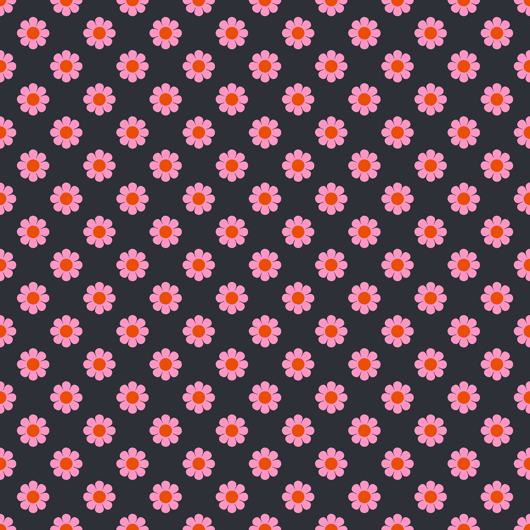 Meadow Star -  Honey Pie in Soft Black | Quilting Cotton