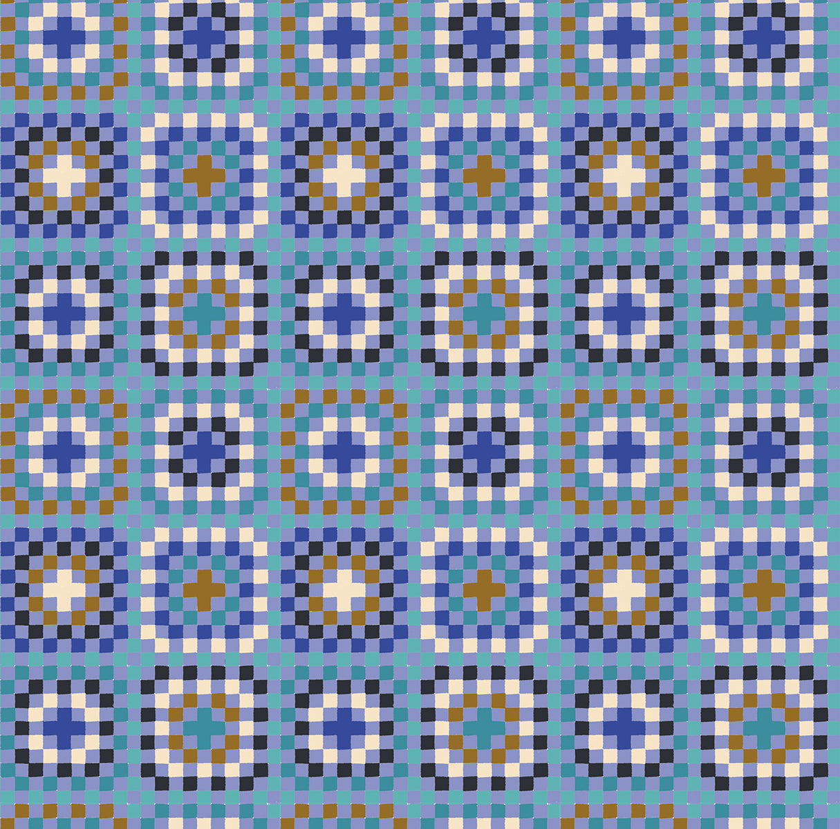 Meadow Star - Granny Square in Dusk | Quilting Cotton